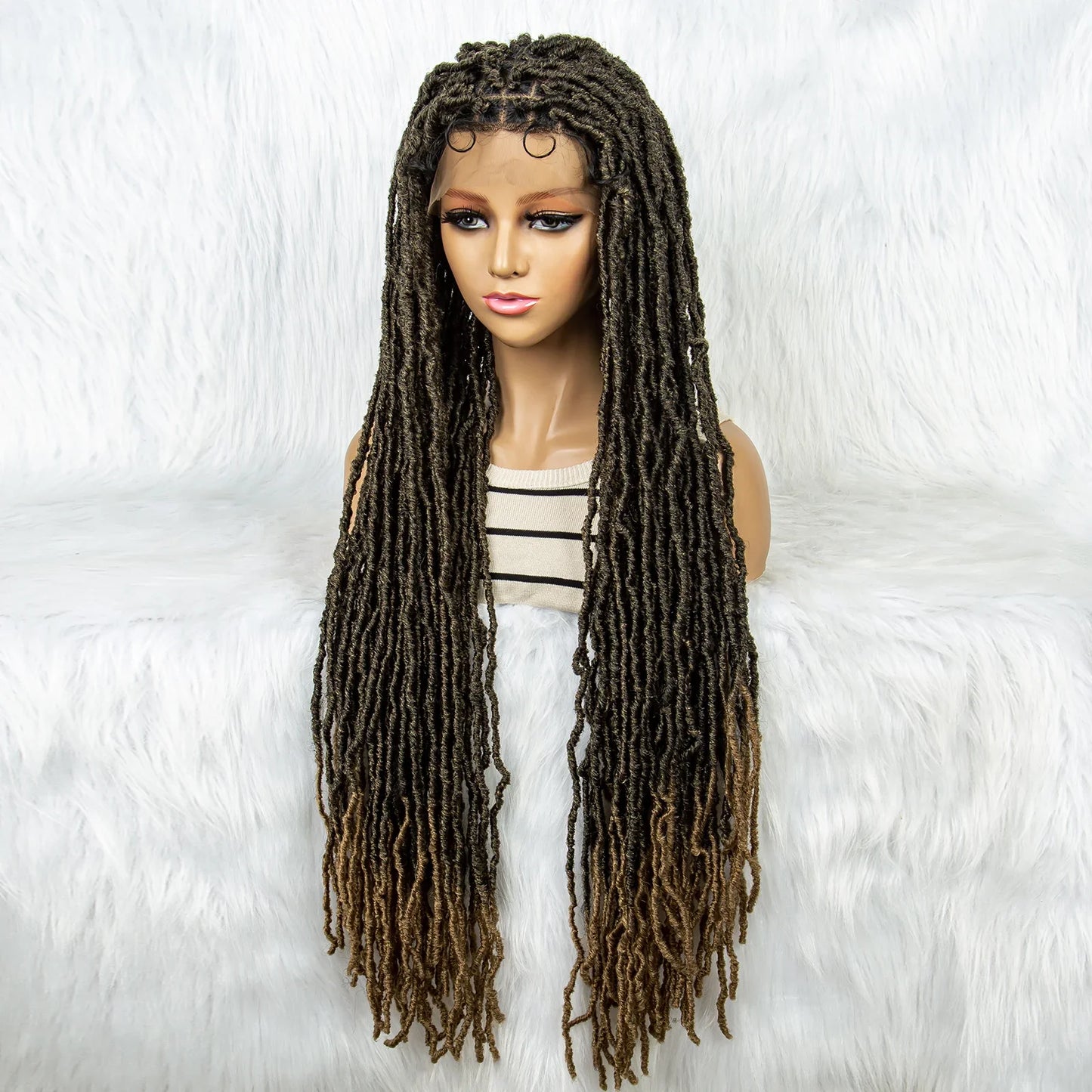 KIMA 36" Colorful Dreadlocks Braids Wig | Full Lace Front & Baby Hair