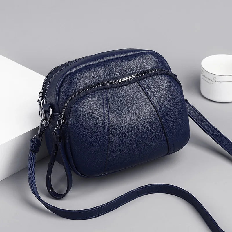 PU Leather Casual Crossbody Bag for Women | Shell Purse & Handbag (Lady Luxury Design Small Shoulder Messenger Bag)