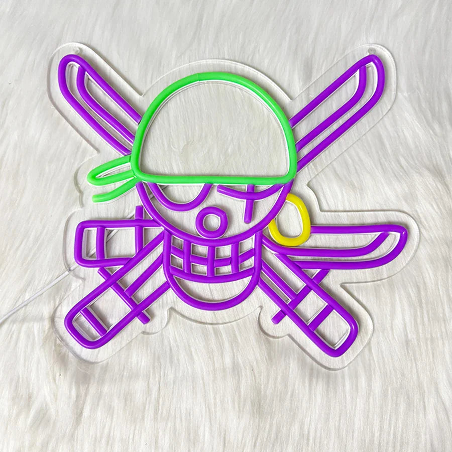 Skeleton Led Neon Sign, Knife Icon Hand-Made, Usb Powered, Used For Artistic Decor Lights In Clubs, Game Rooms And Bedrooms.