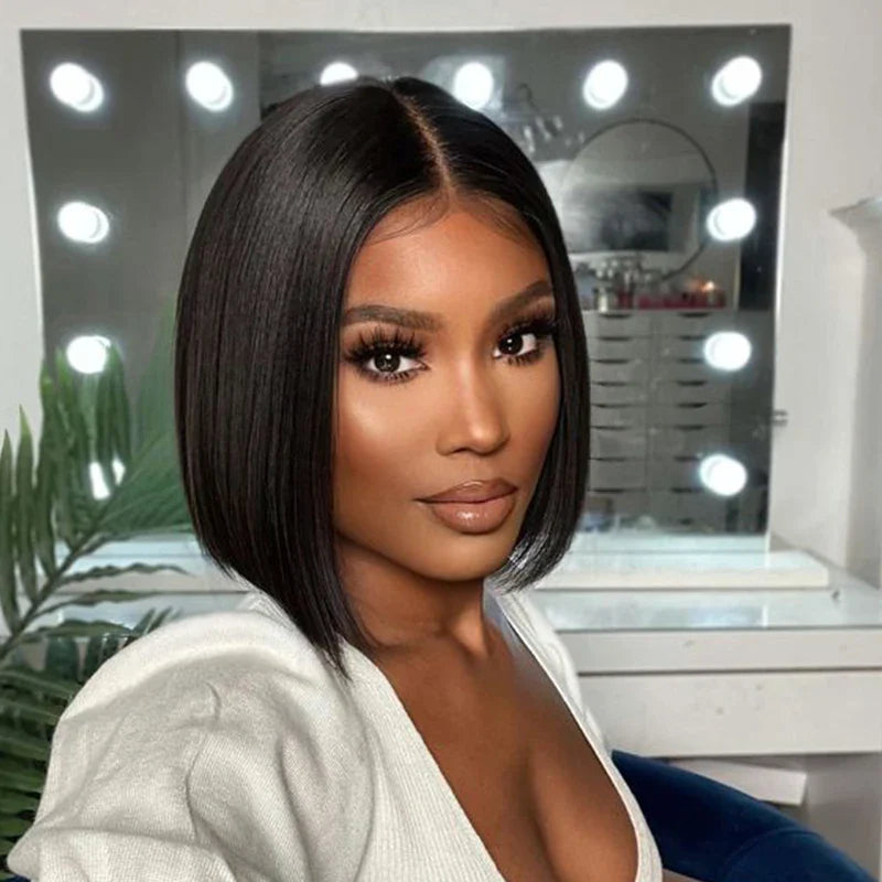 Straight Bob Pixie Cut Human Hair Wig | 180% Density 4x4 HD Lace Closure