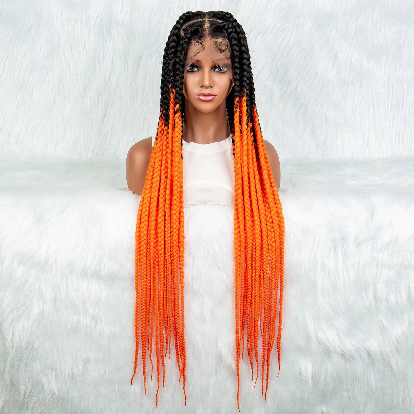 HD Lace Knotless Square Box Braids Wig | Full Lace | Baby Hair | Black Women