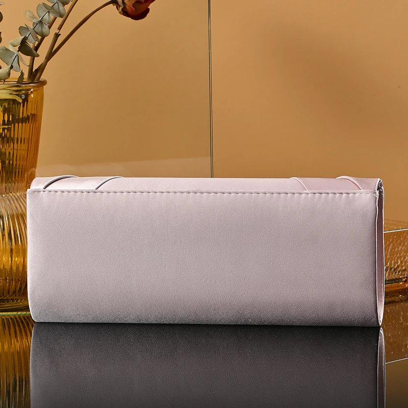 New Design Envelop Satin Evening Clutch Bag | Trade Luxury Shoulder Bags & Lady Party Purses for Wedding Dress Handbag