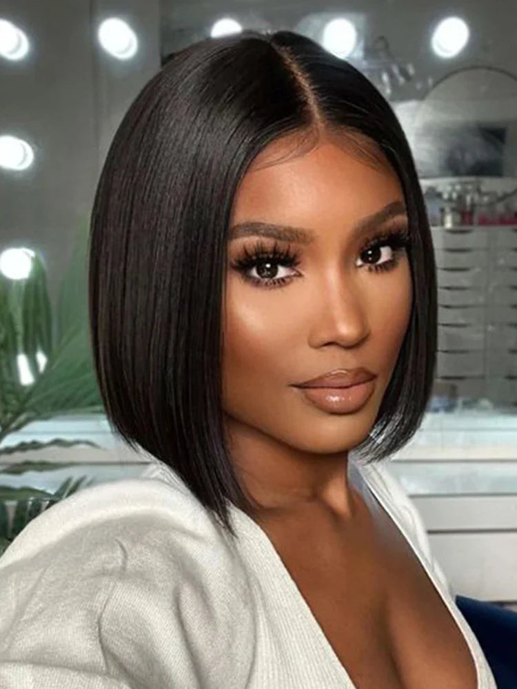 Straight Bob Pixie Cut Human Hair Wig | 180% Density 4x4 HD Lace Closure