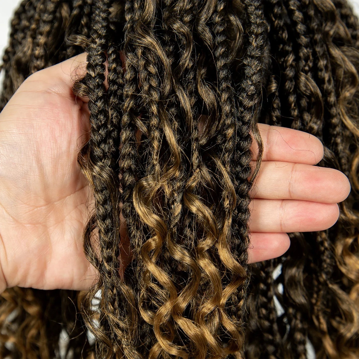 14" Burgundy Box Braids Wig | Full Lace | Kanekalon Fiber | Boho Braids | For Women