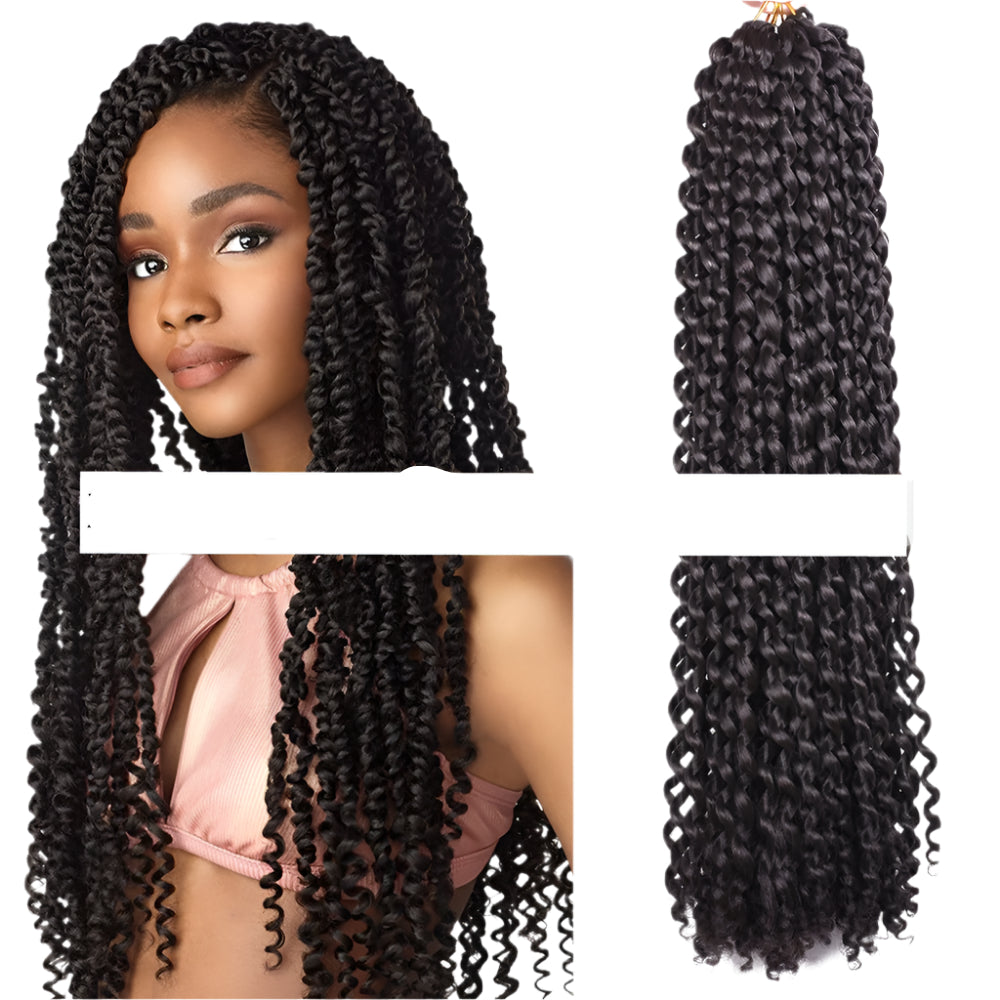 18-Inch European and American Style Wig Passion Twist Water Ripple Wig Water Wave Crochet Chemical Fiber Wig