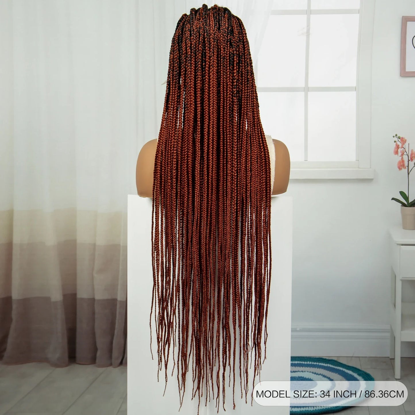 32" Ginger Twist Braids Wig | Full Lace Frontal | Baby Hair