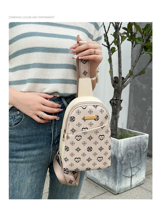 Women's & Men's Crossbody New Chest Bag | Printed Messenger Bag (Ladies' Versatile Shoulder Bag)