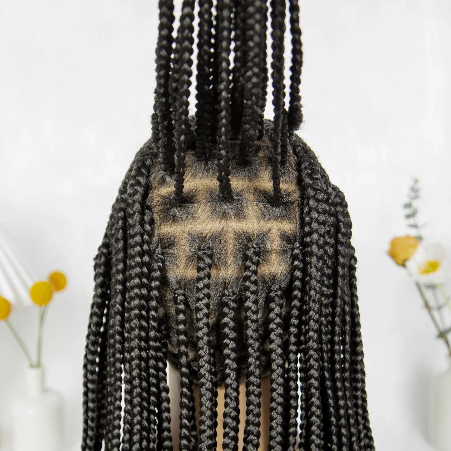 KIMA 36" Cornrow to Fulani Box Braids Wig | Full Lace Middle Part