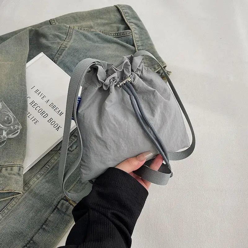 Nylon Crossbody Bag Soft Mini Phone Wallet | Multifunctional Square Shoulder Bag & Canvas Purse Messenger Bag