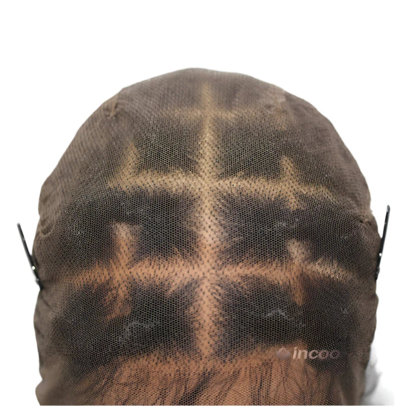 12" Bohemian Cornrow & Knotless Box Braids Bob Wig | Curly Goddess Ends | Full Lace Front