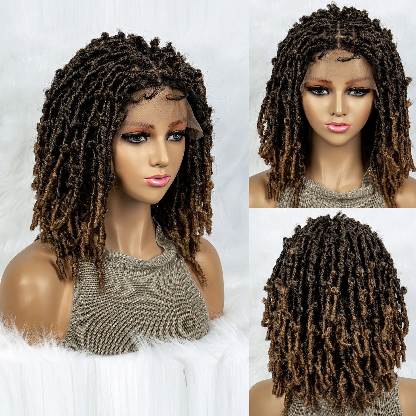 Lightweight Curly End Box Braids Wig | Lace Front