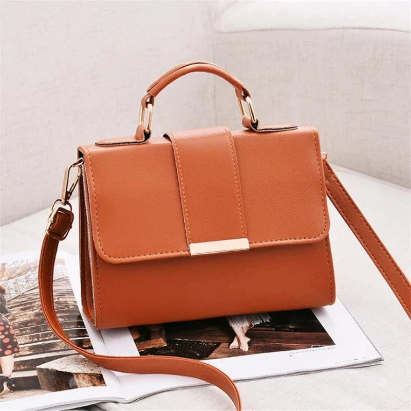 Women's Fashion PU Leather Shoulder Bag | Small Flap Crossbody Handbags & Top Handle Messenger Bags (High-Quality Luxury Ladies Hand Bag)