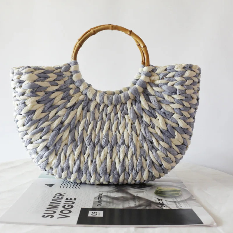 Fashion High-End Shell Bag | Niche Design Pearl Inlay Half-Moon Bag & Handmade Shell Beaded Handbag (New Versatile Crossbody)