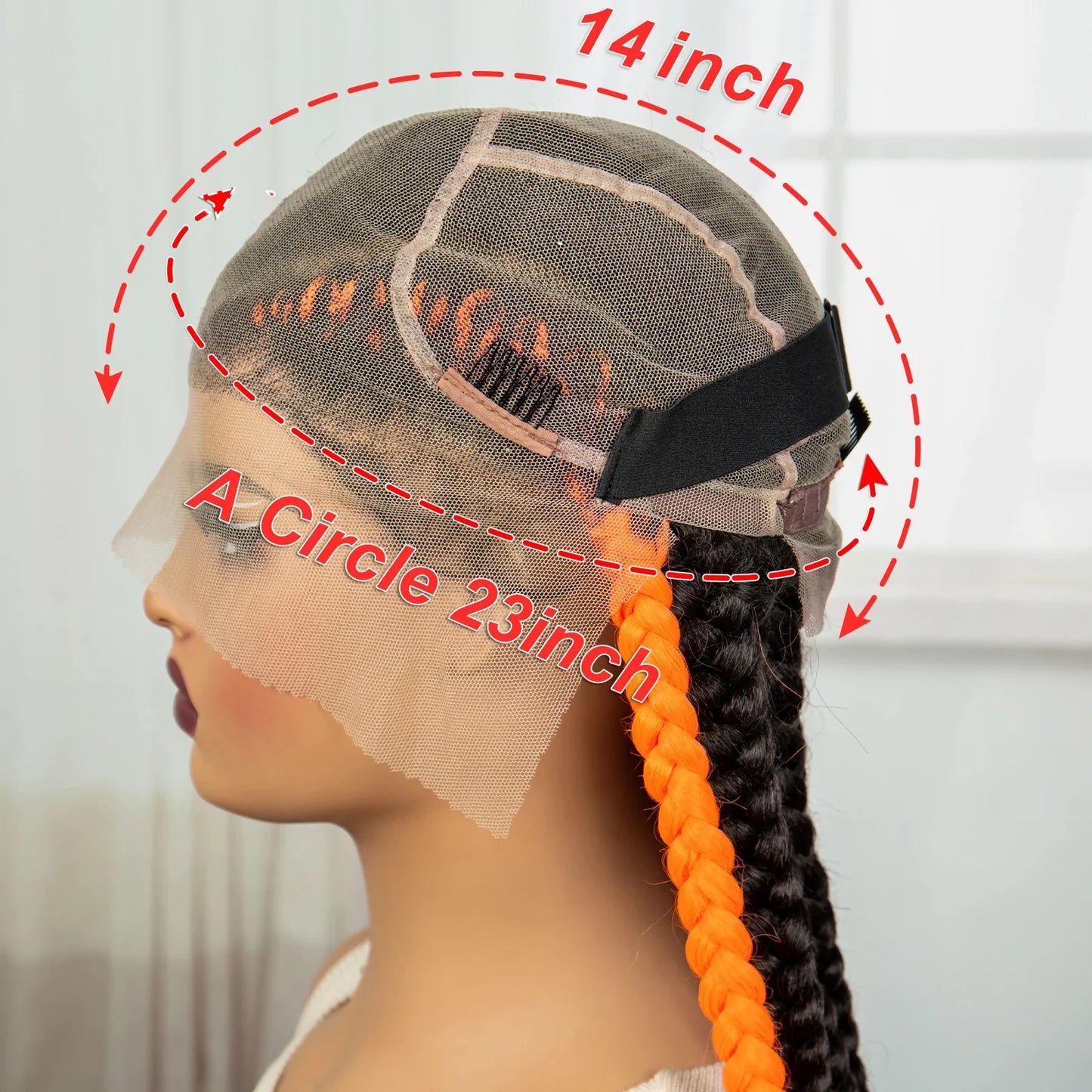 Natural Afro Kinky Curly Cornrow Braids Wig | Full Lace | Baby Hair