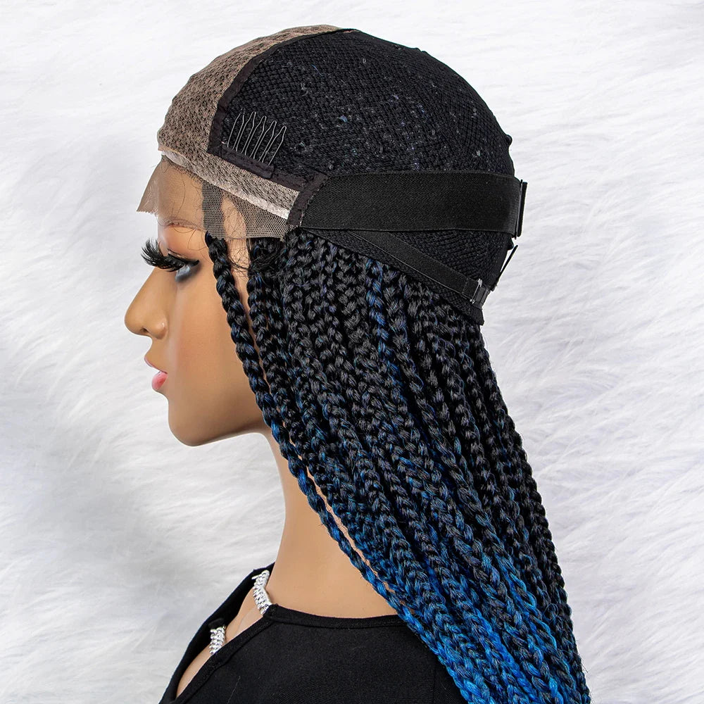 Lightweight Curly End Box Braids Wig | Lace Front Cornrows