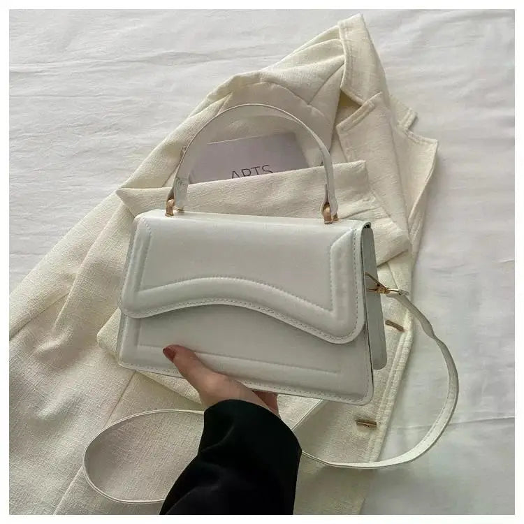 High-Quality PU Leather Handbag Purse | Women's Bag Solid Color Shoulder Crossbody Bags & Lady Messenger Small Tote for Women & Girls