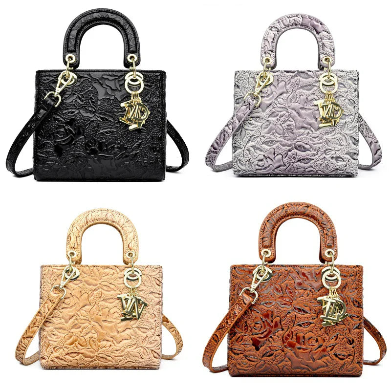 Brand Retro Ladies Handbag | High Quality PU Leather Shoulder Messenger Bag (Large Capacity Simple Commuter Bag for Women)