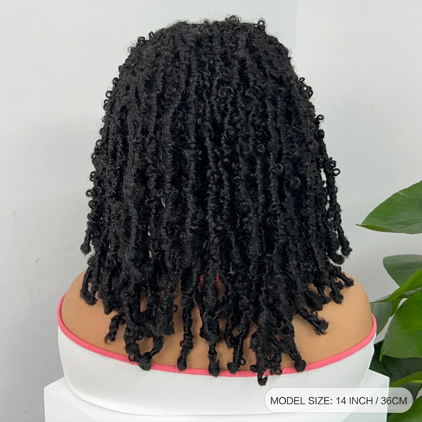 14" Butterfly Locs Braided Wig | Full Lace | Knotless Dreadlock Style