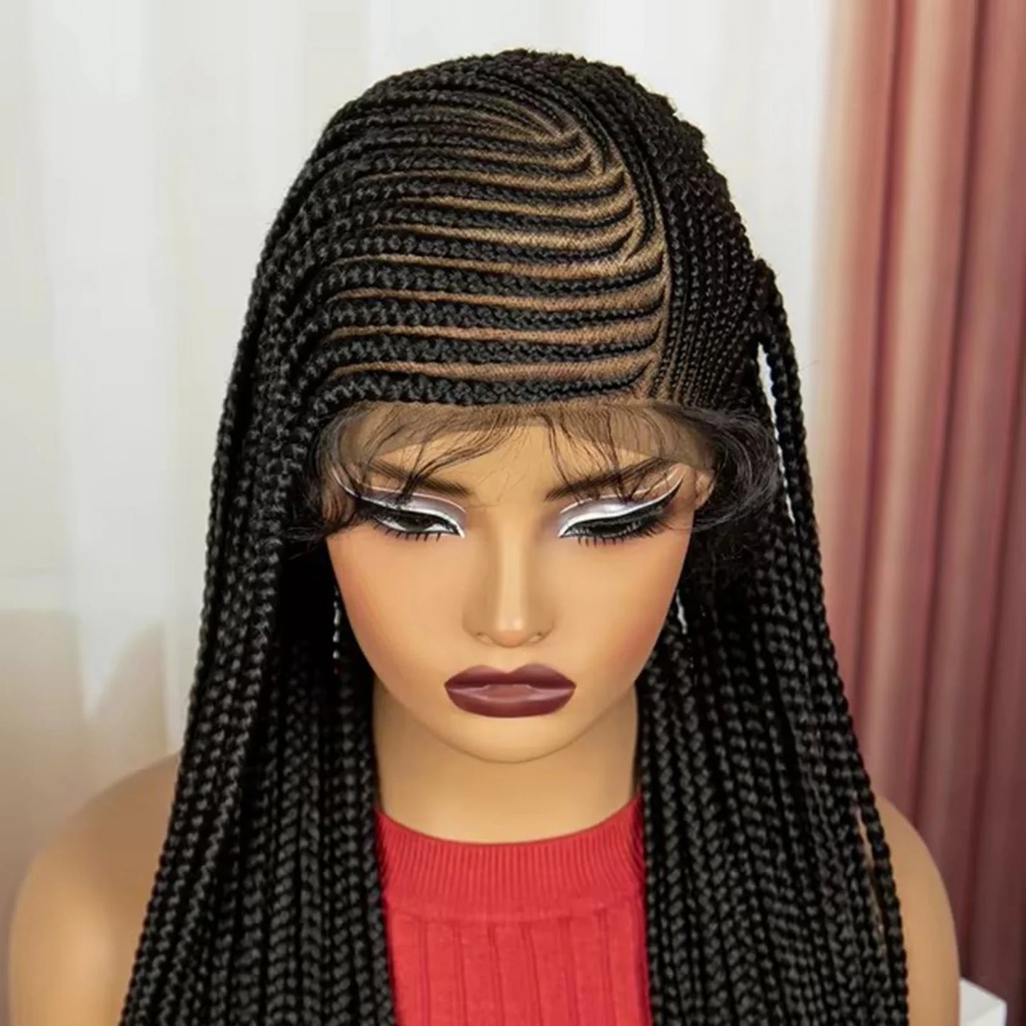Cornrow Knotless Box Braids Wig | Full Lace Frontal | Baby Hair