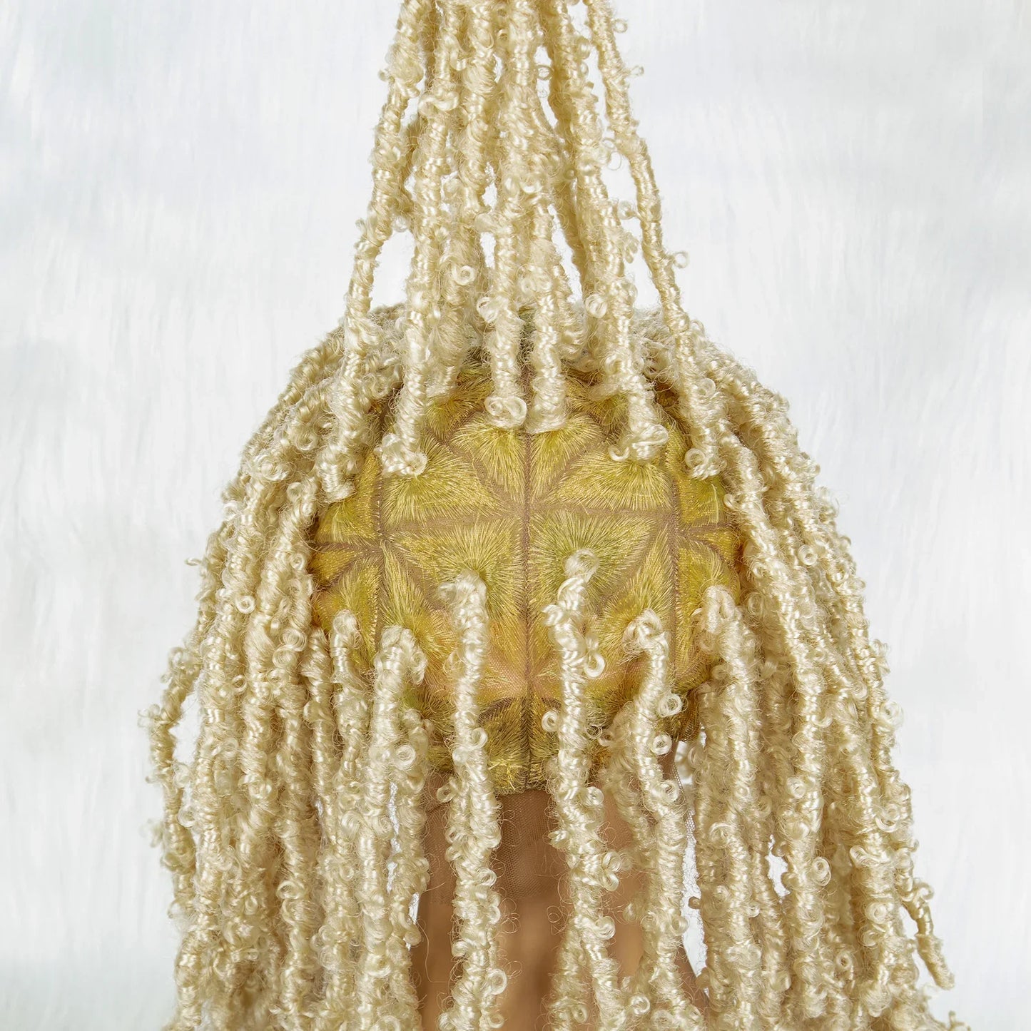 14" Blonde Dreadlock Braided Wig | Full Lace Afro Curly