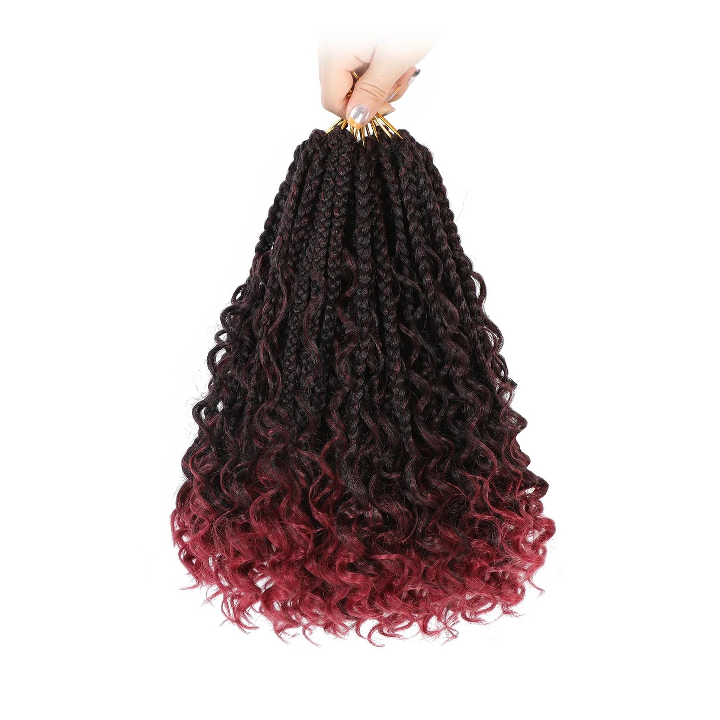 Goddess Box Braids Crochet Hair with Curly Ends | Synthetic Braids