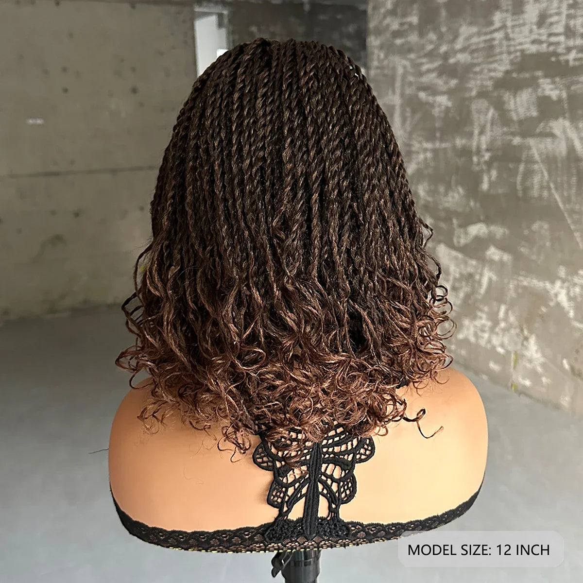 12-Inch Synthetic Box Braided Bob Wig | Crochet Braids | Heat Resistant | Short Braids for Black Women