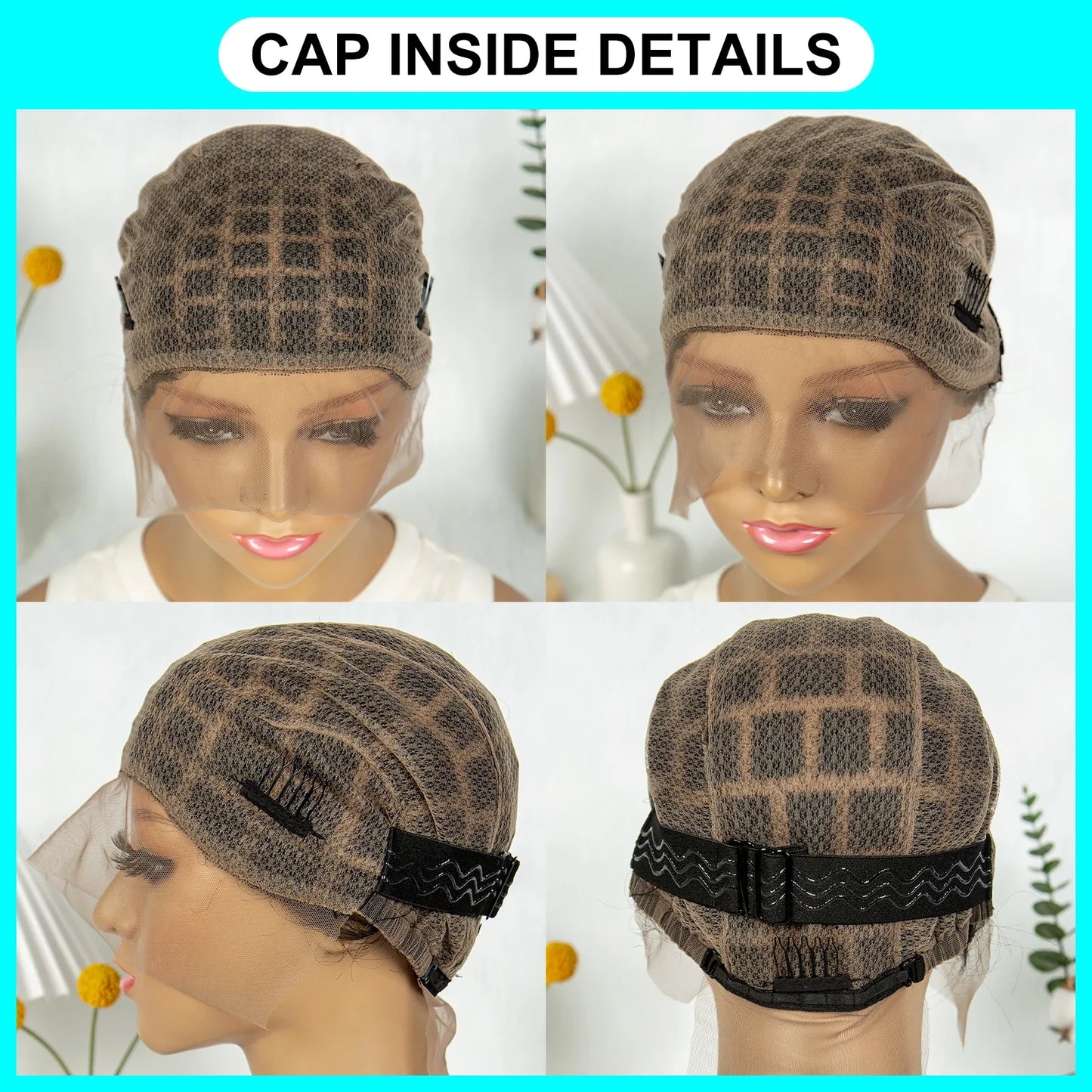 KIMA Pre-Parting Crochet Braid Mesh Cap | Boho Style | Baby Hair Feature