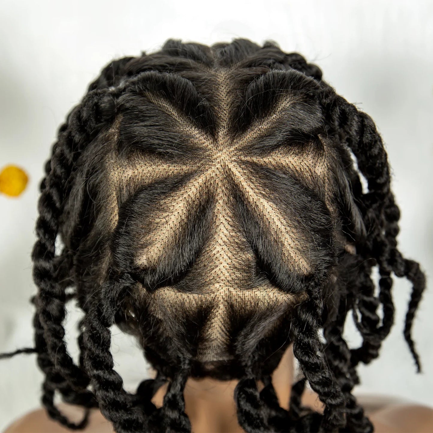 12" Short Box Braided Full Lace Wig | Crochet Braids | Baby Hair | Synthetic Braiding Wig