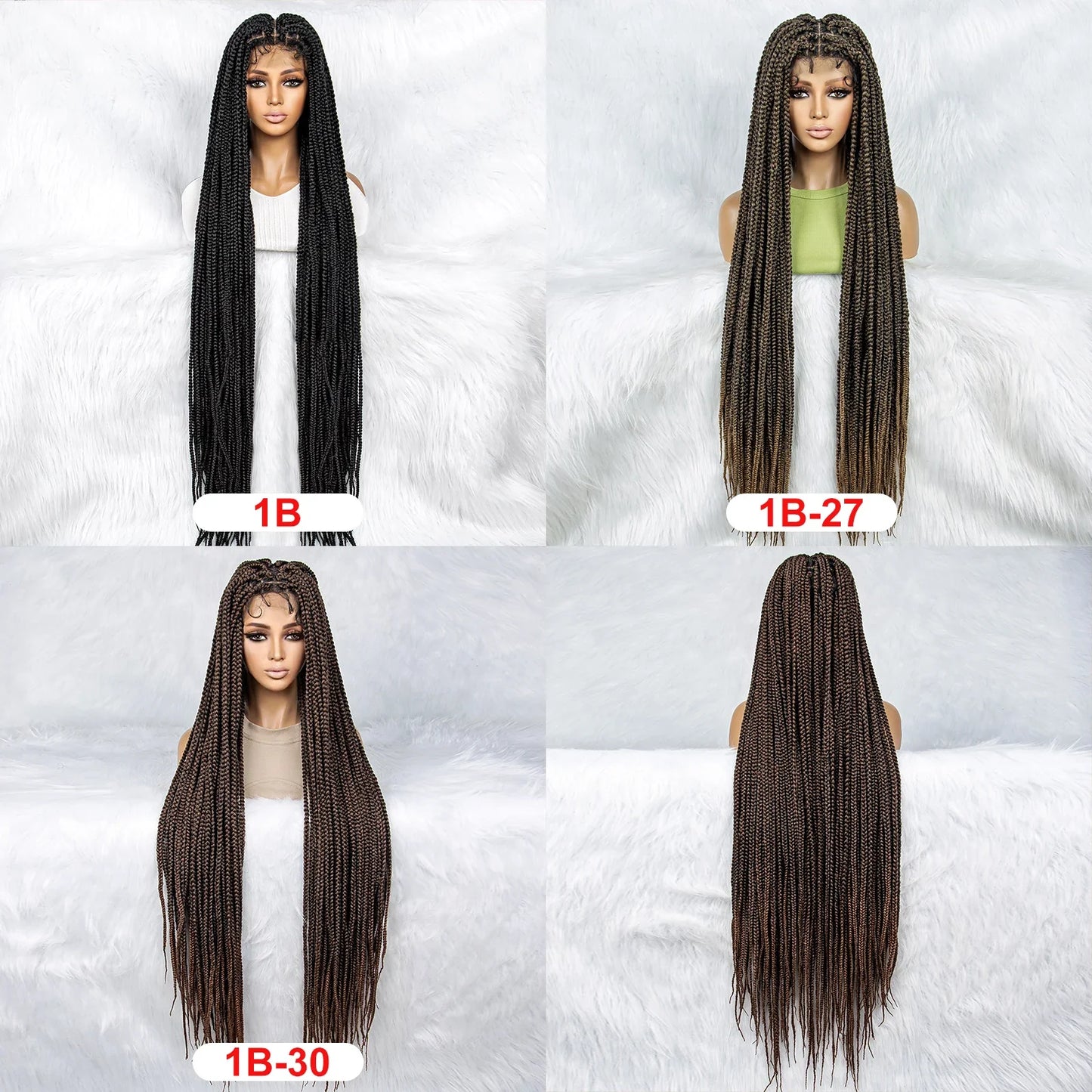 40" Cornrow to Knotless Box Braids Wig | Full Lace