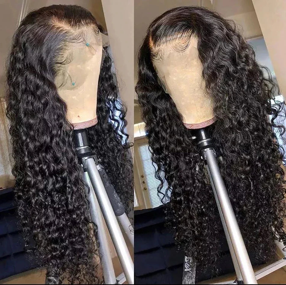 32-36 Inch Deep Wave Lace Front Wig | Brazilian Remy Human Hair | 180% Density