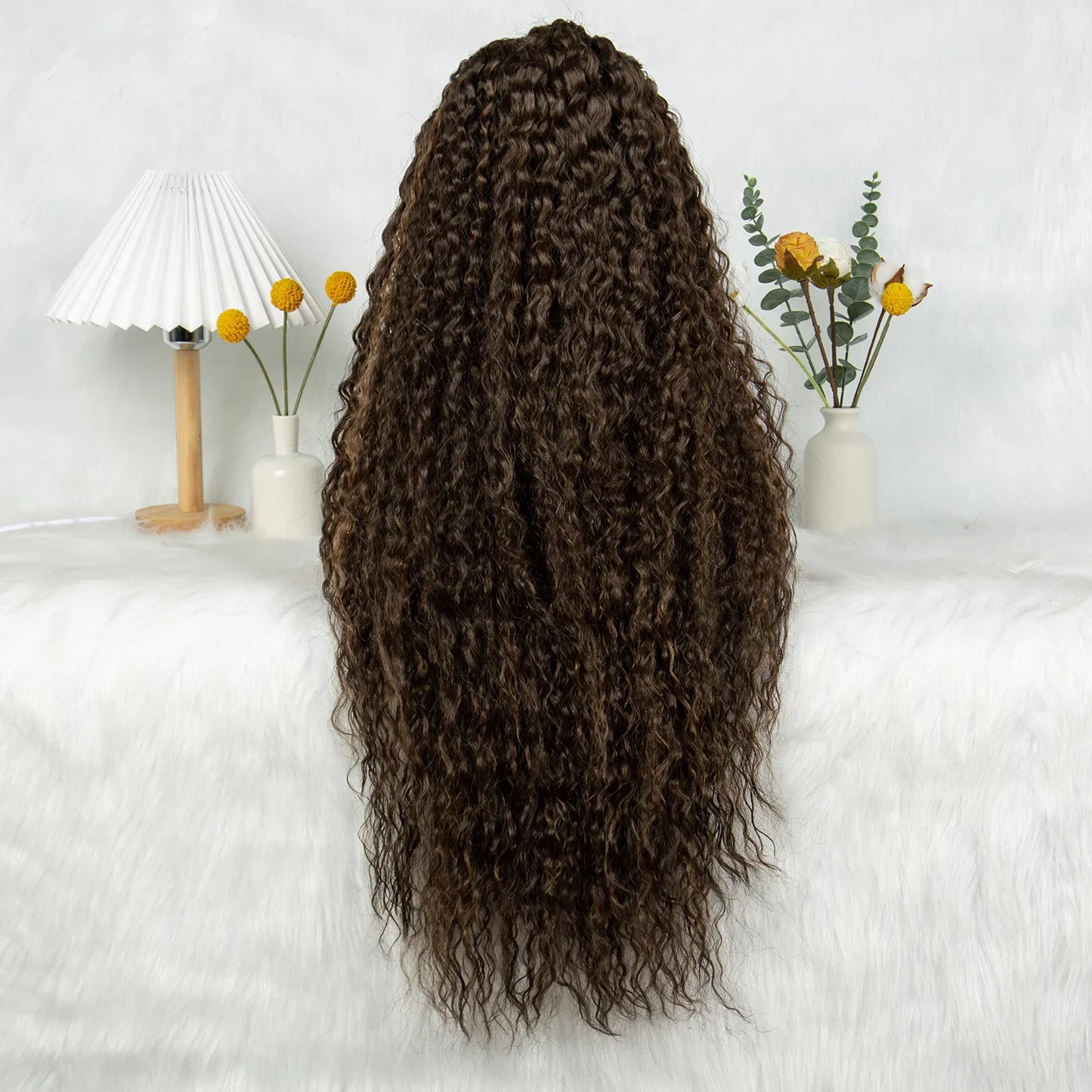 Burgundy Wavy Braided Lace Front Wig | Synthetic Braids | Black Women
