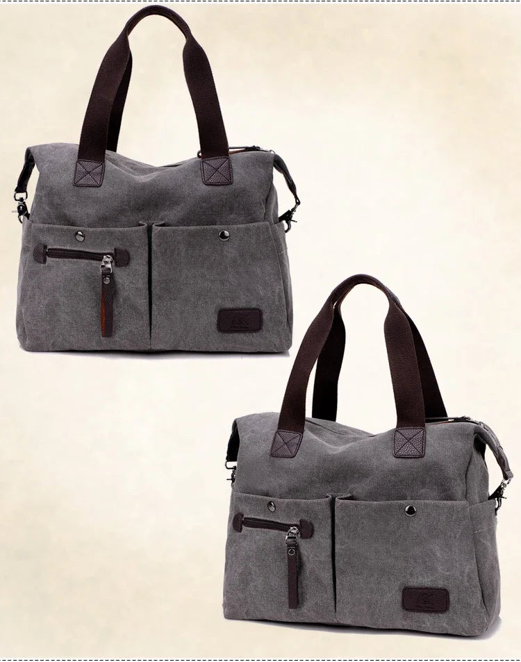 New Arrive Women's Vintage Canvas Messenger Bag | Large Casual Tote Handbag & Crossbody Shoulder Bag for Ladies (Travel Bag)