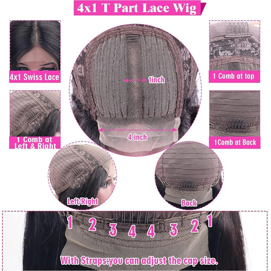 13x4 Glueless Kinky Straight Bob Wig | Ready-to-Wear | Brazilian Remy Human Hair