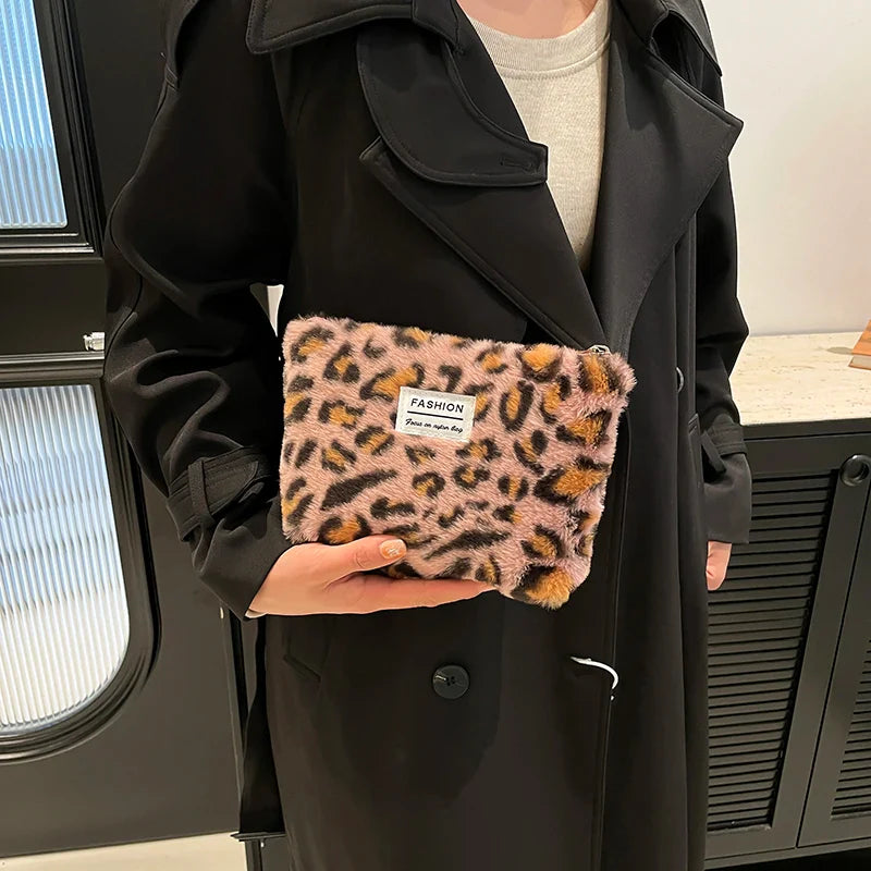 Leopard Print Retro Makeup Bag | Large Capacity Cosmetic Bag & Fashion Portable Storage Bag (Travel Toiletry Bag)