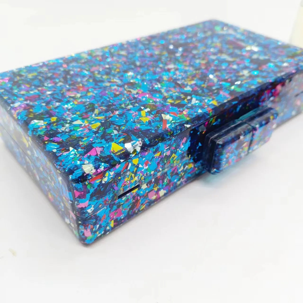 New Hot Sale Acrylic Shell-Shaped Clutch Bag | Women's Designer Evening Party Purse & Cute Birthday Gift (Blue Shoulder Bag)