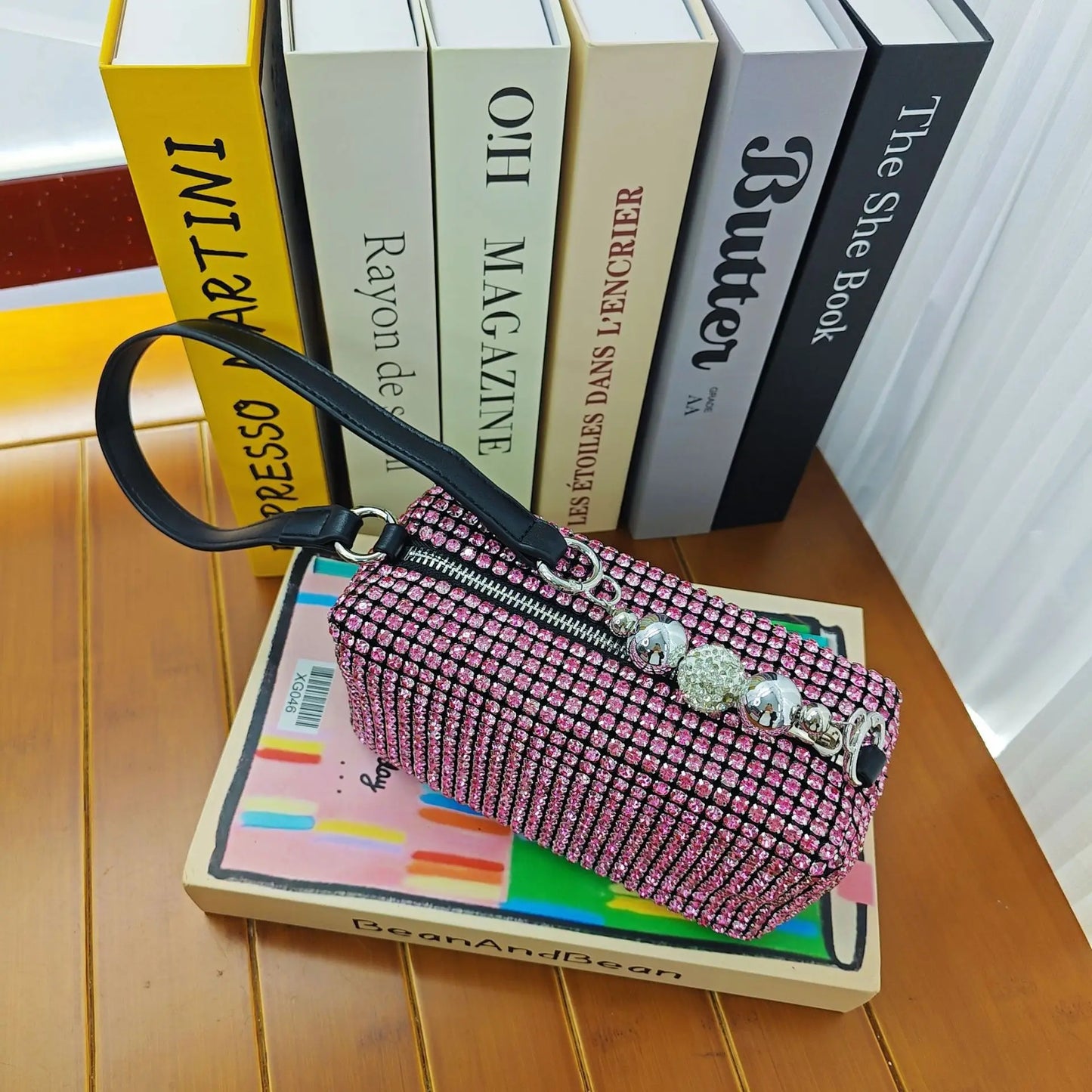 Super A Rhinestone Light Luxury Bag | Women's Summer High-End Texture Messenger & Portable Dinner Bag (Shiny Full Diamond Crossbody)