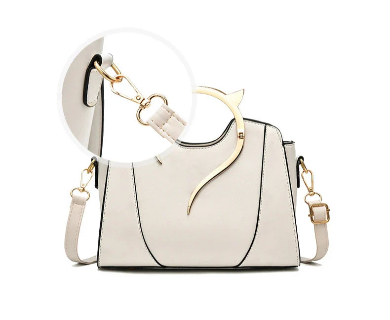 Fashion Leather Shoulder Bag & Chain Purse for Women | Small Crossbody & Trendy Underarm Bag (Square Satchel Handbag)