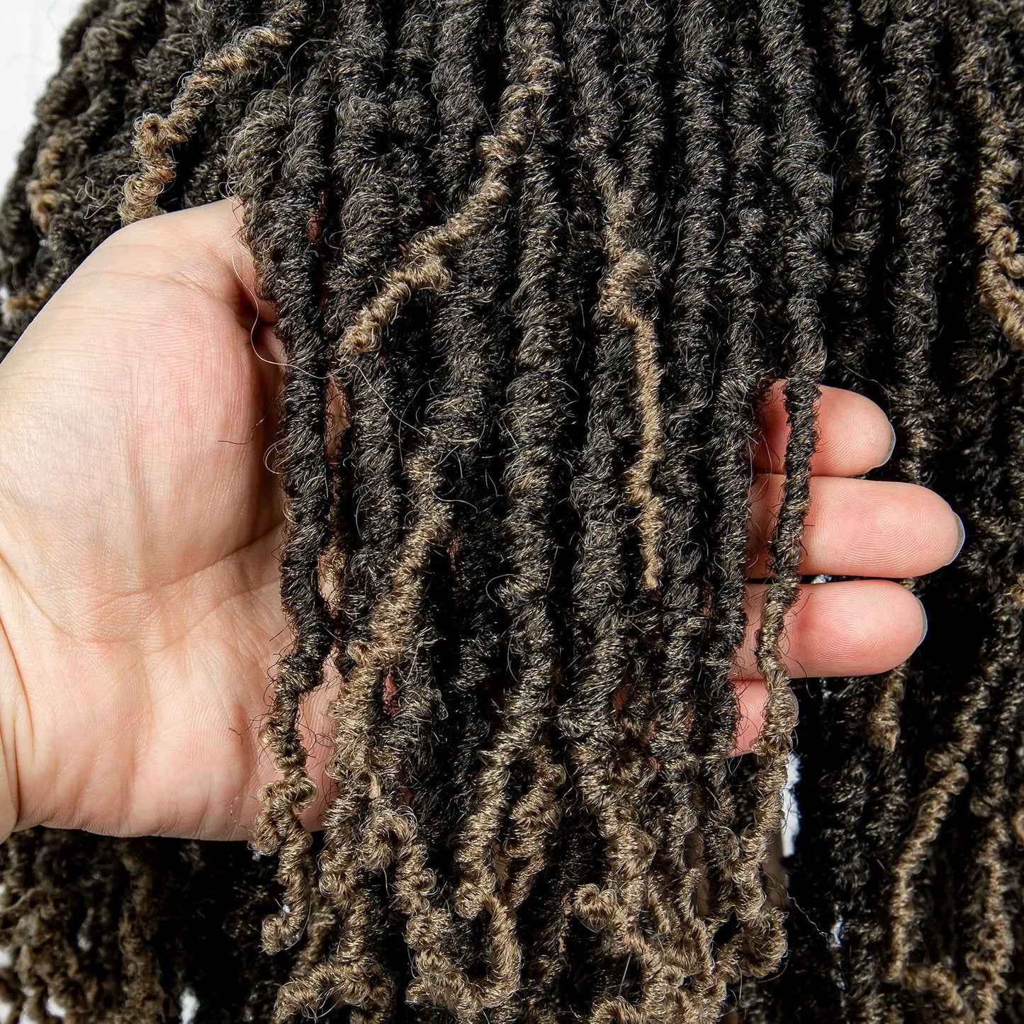 14" Knotless Butterfly Locs Lace Front Wig | Synthetic Dreadlock Braids | Black Women