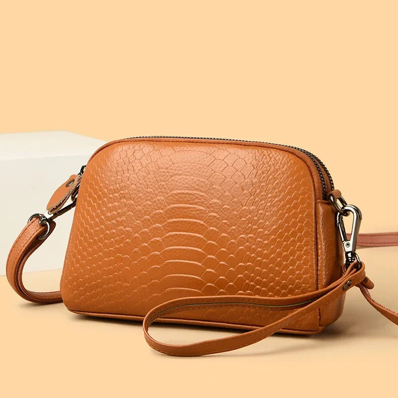 Cross Border Women's Crossbody Small Bag | New Fashion Genuine Cow Leather Single Shoulder Handbag (Trendy Messenger Bag)
