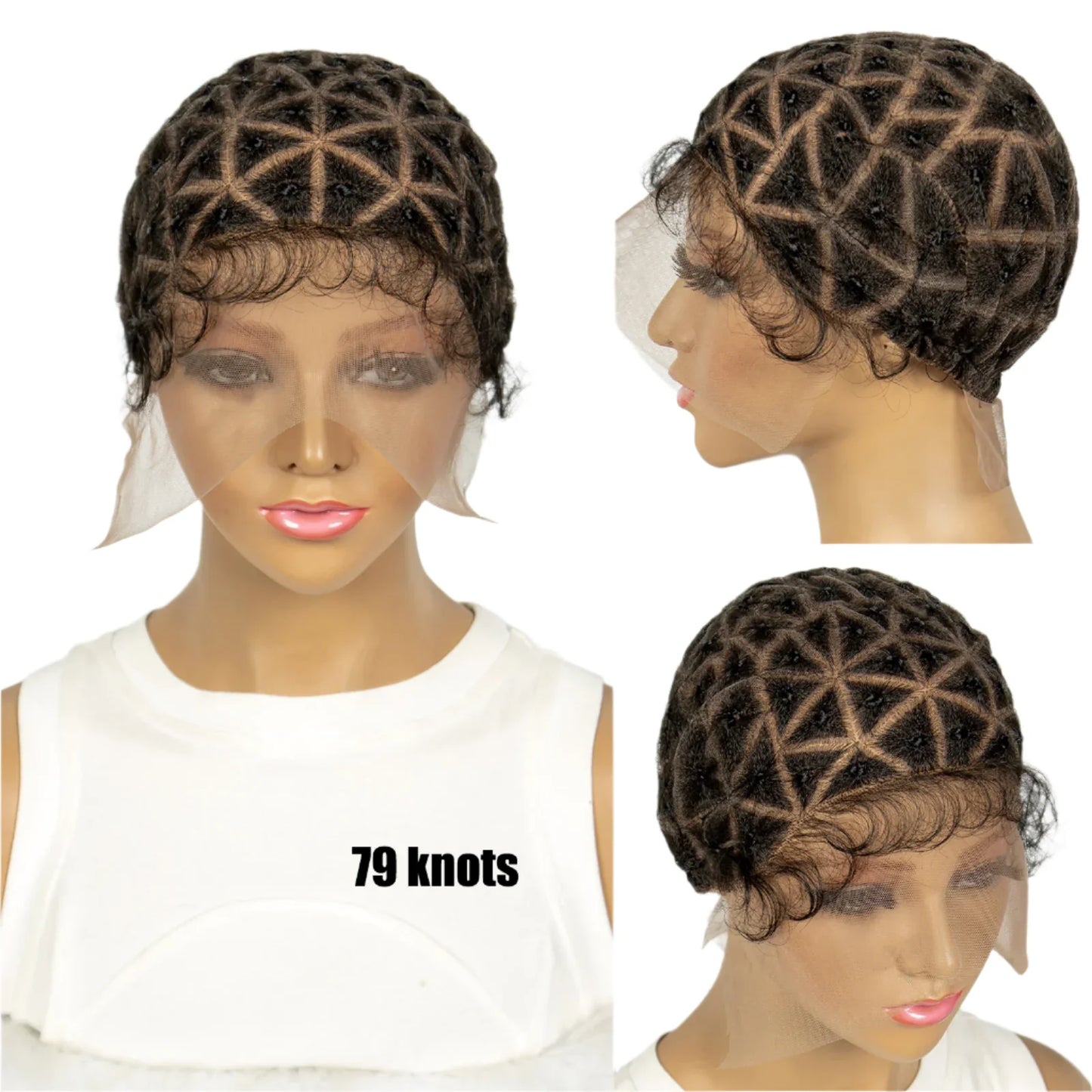 KIMA Pre-Parting Crochet Braid Mesh Cap | Boho Style | Baby Hair Feature