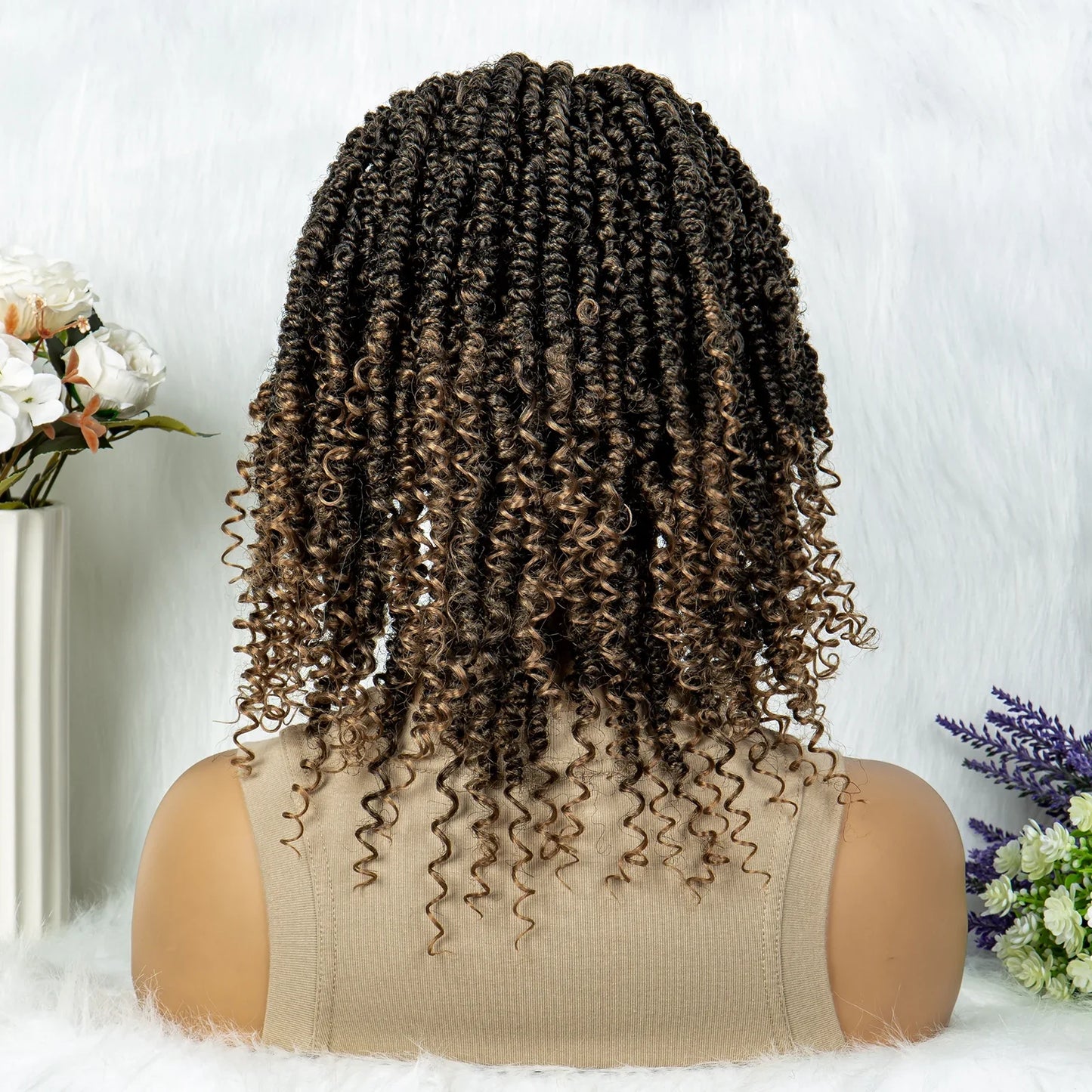 HD Lace Front Curly End Box Braids Wig | 9*6 Part