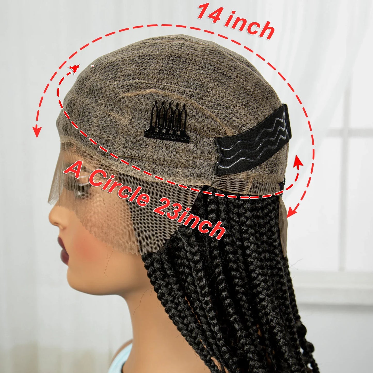 Curly Ends Knotless Braids Bob Wig | Boho Style | Full Lace | Natural Look