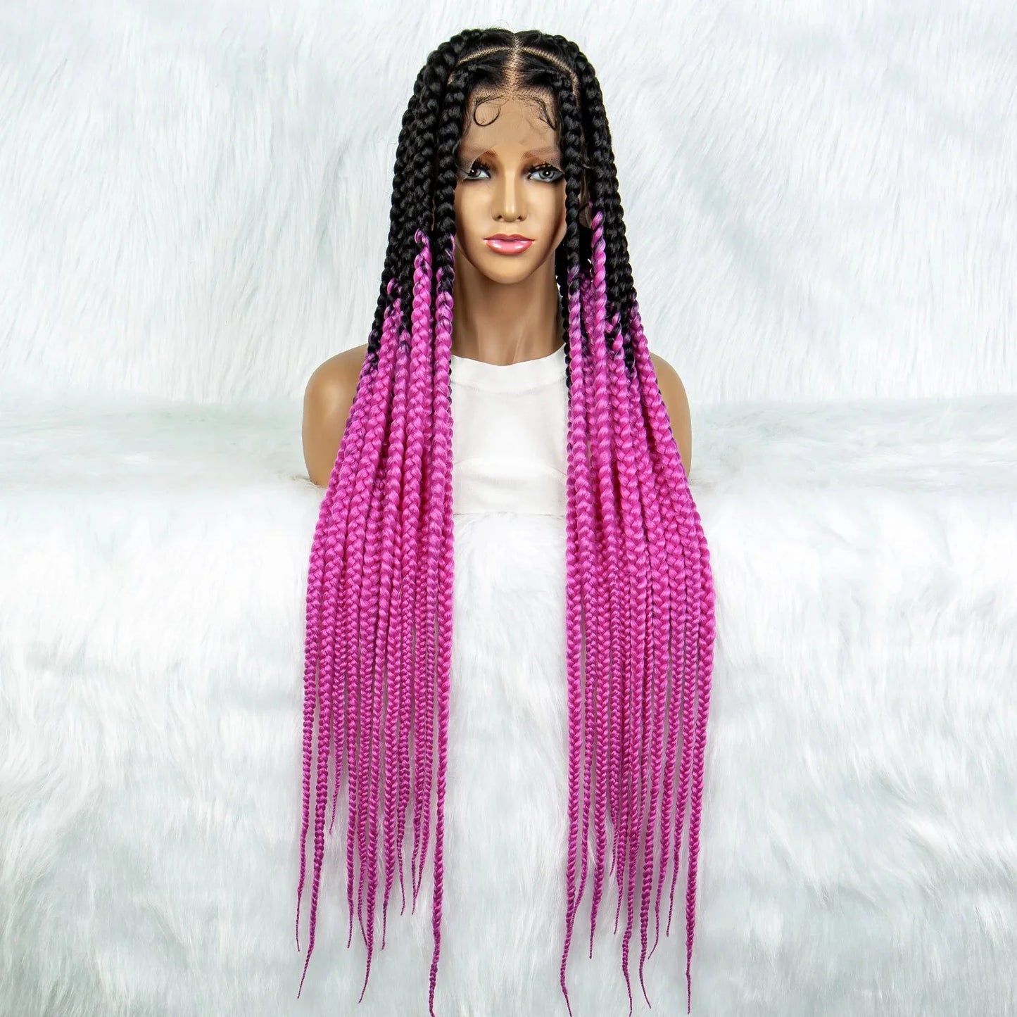 HD Lace Knotless Square Box Braids Wig | Full Lace | Baby Hair | Black Women