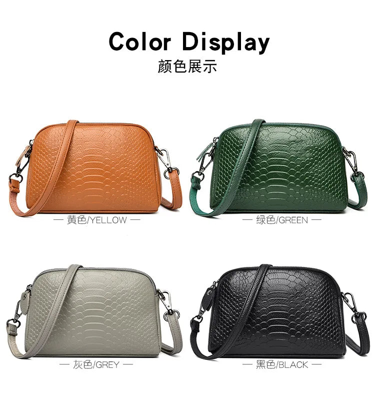 Cross Border Women's Crossbody Small Bag | New Fashion Genuine Cow Leather Single Shoulder Handbag (Trendy Messenger Bag)