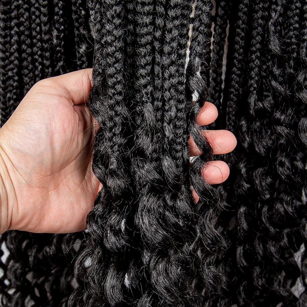 KIMA Goddess Box Braids Wig | Curly Accents | Full Lace