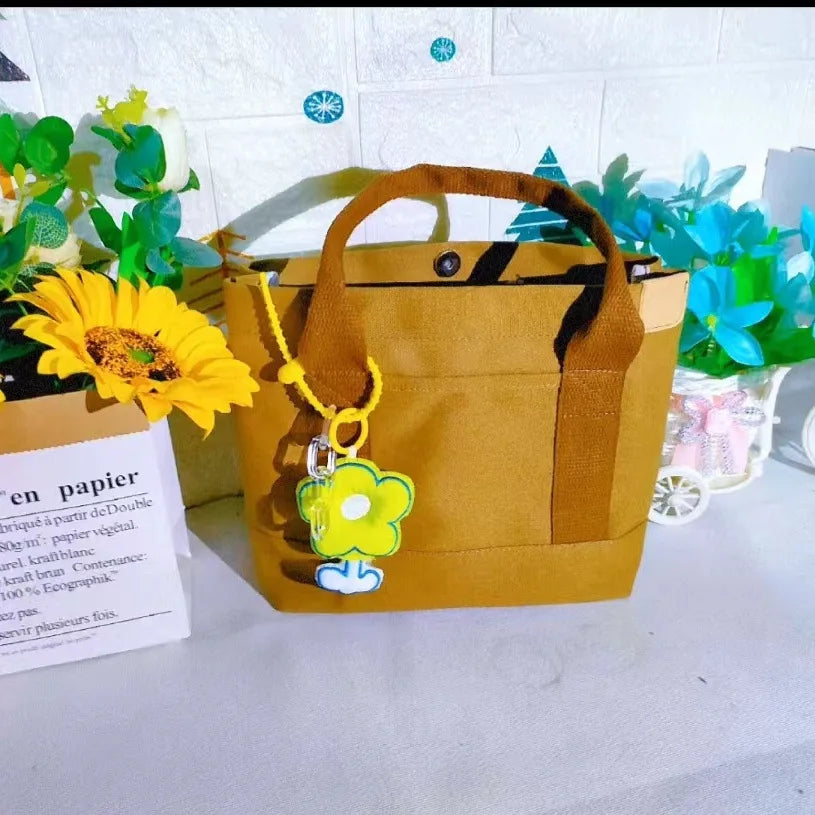 Women's Tote Bag Canvas Sewing Thread | Large Capacity Advanced Sense Handbag & Convenient Practical Female Commuter Bag