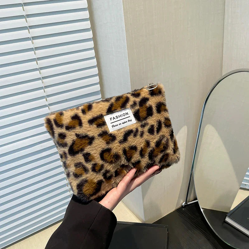Leopard Print Retro Makeup Bag | Large Capacity Cosmetic Bag & Fashion Portable Storage Bag (Travel Toiletry Bag)