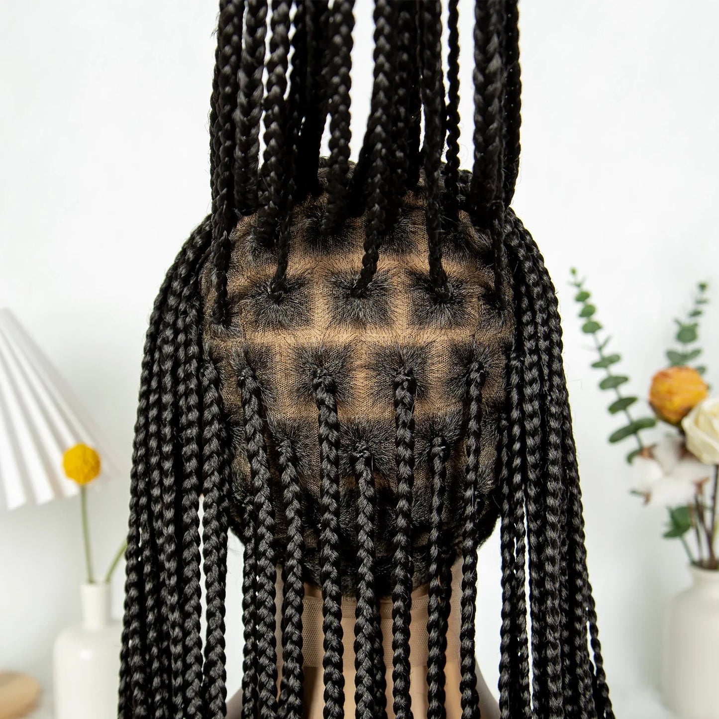 New HD Goddess Box Braids Wig | Transparent Full Lace Crochet