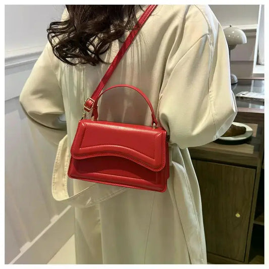 High Quality PU Leather Handbag & Purse for Women | Solid Color Shoulder Crossbody Bag (Lady Messenger, Small Tote for Girls)