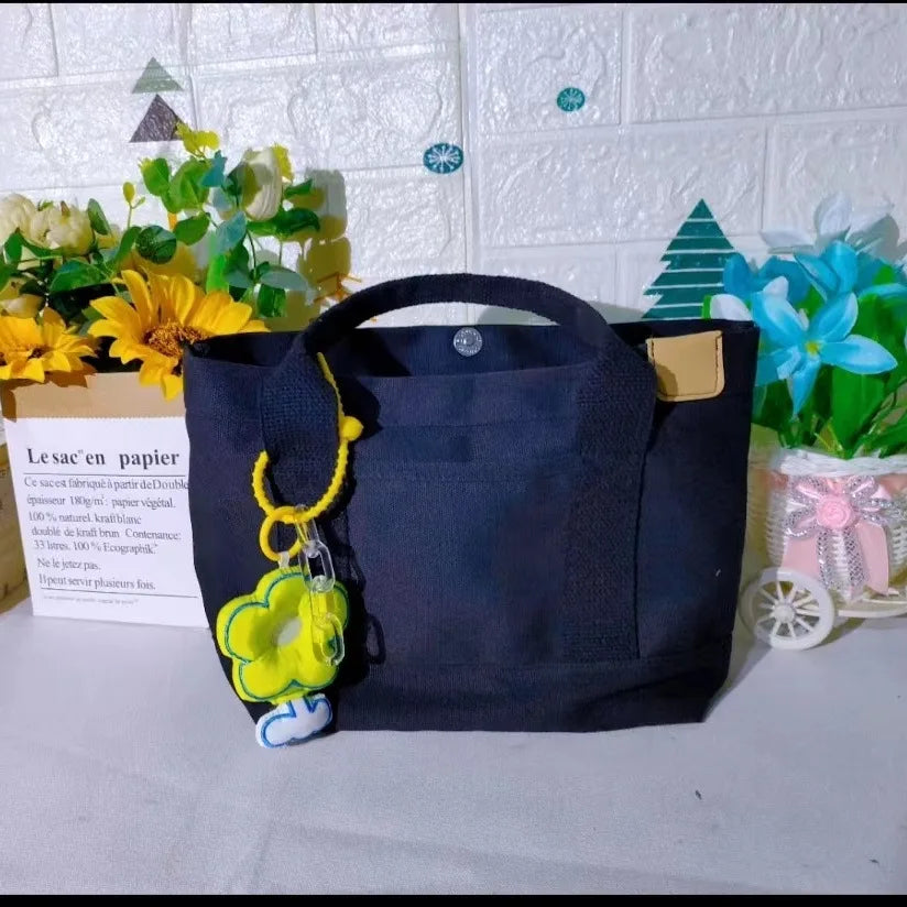 Women's Tote Bag Canvas Sewing Thread | Large Capacity Advanced Sense Handbag & Convenient Practical Female Commuter Bag